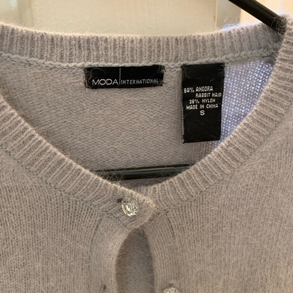 Gray angora cardigan - Picture 2 of 2